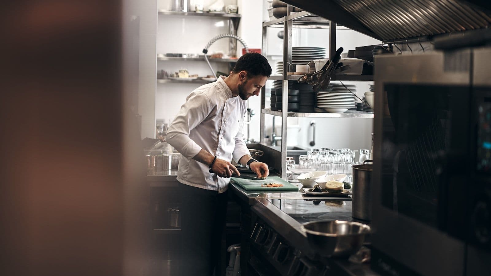 Chef Arjun at the Pass